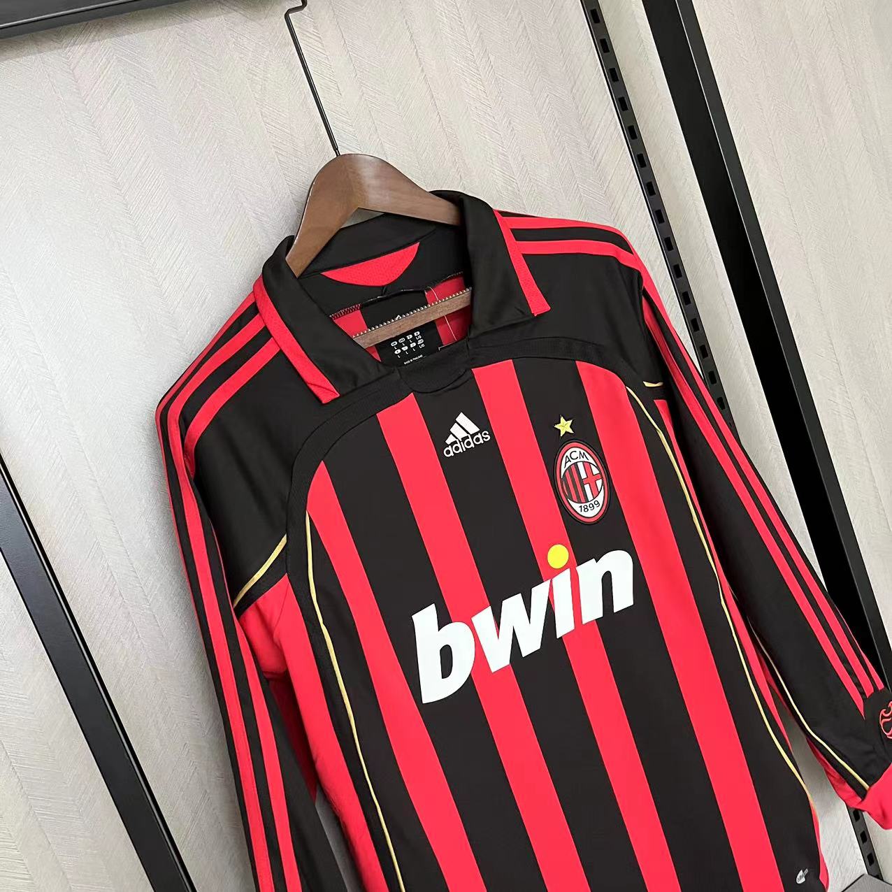 Camisola Principal Ac Milan 2006/2007 - Versão adepto - Manga comprida 8