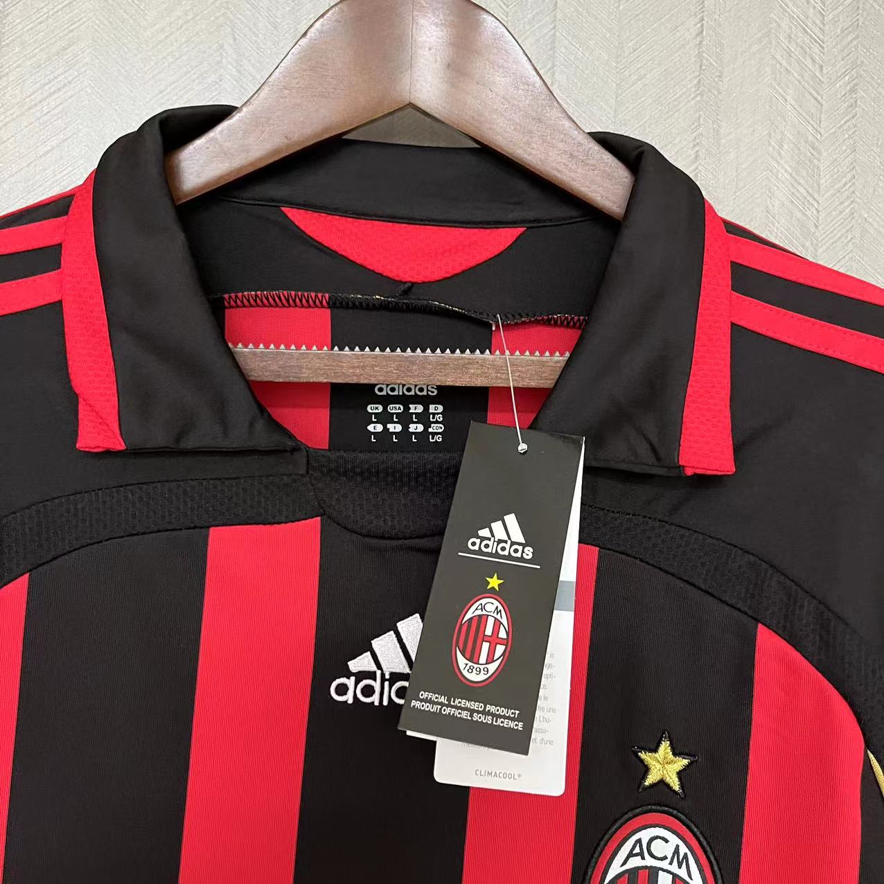 Camisola Principal Ac Milan 2006/2007 - Versão adepto - Manga comprida 6