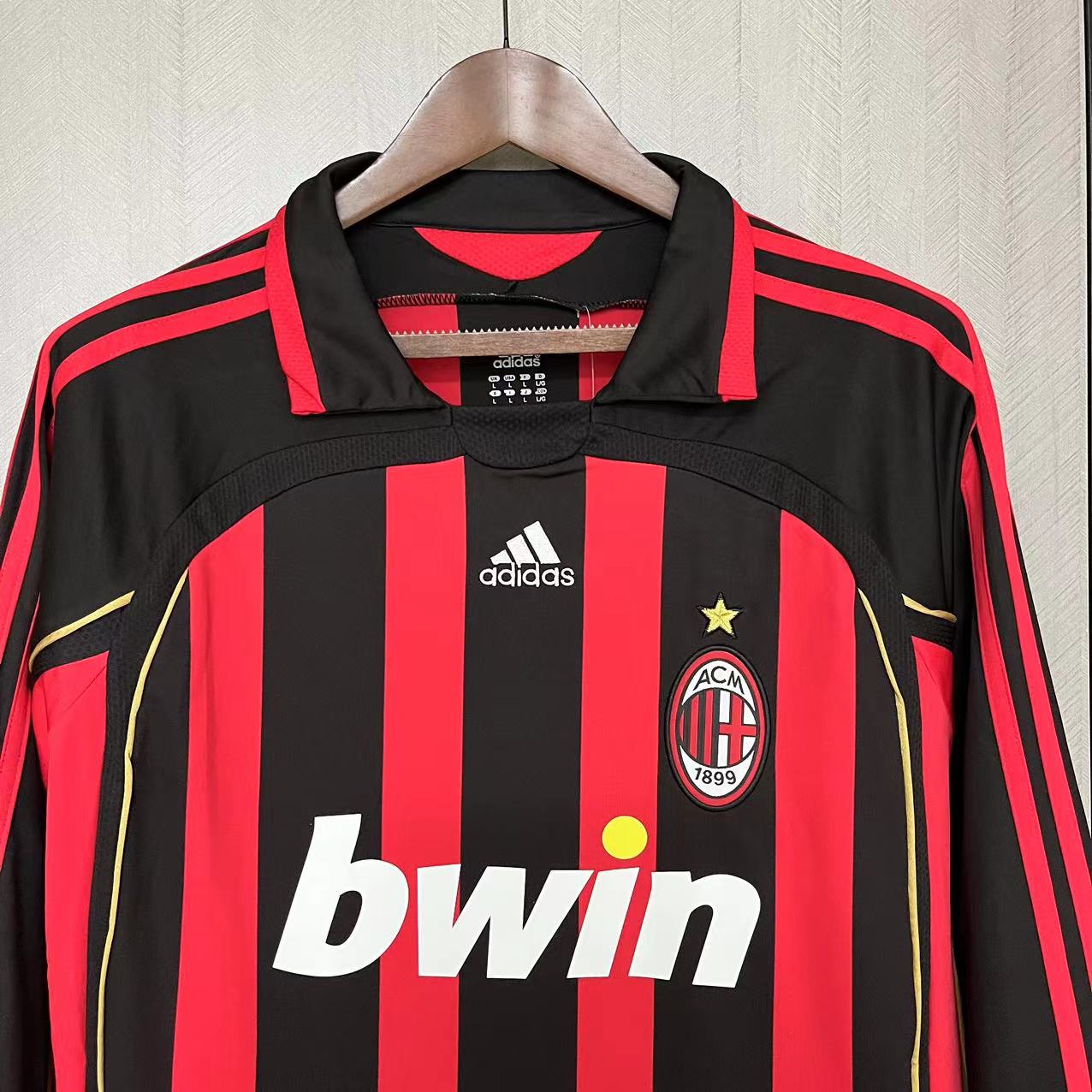 Camisola Principal Ac Milan 2006/2007 - Versão adepto - Manga comprida 9
