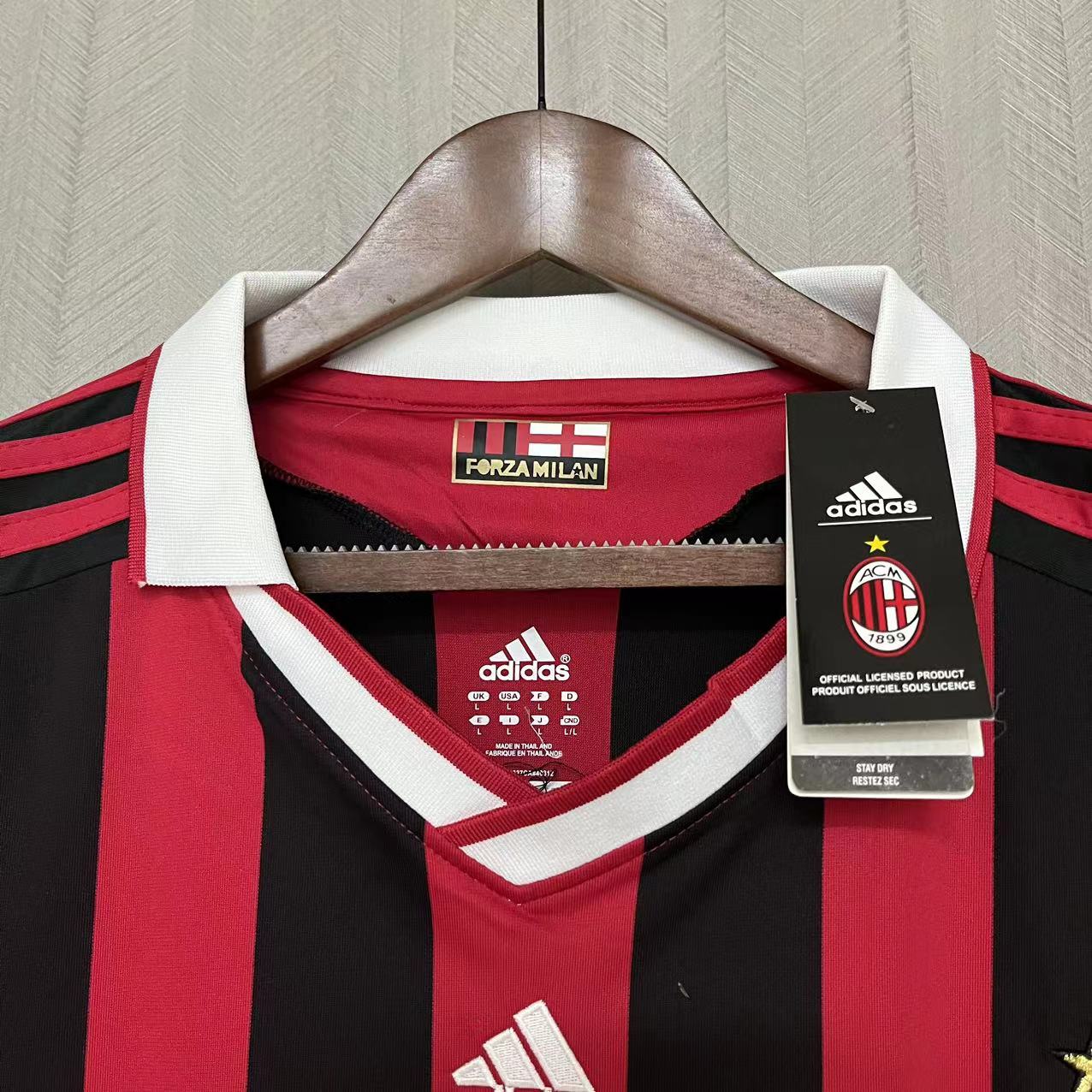 Camisola principal Ac Milan 2009/2010 - Versão adepto - Manga comprida 5