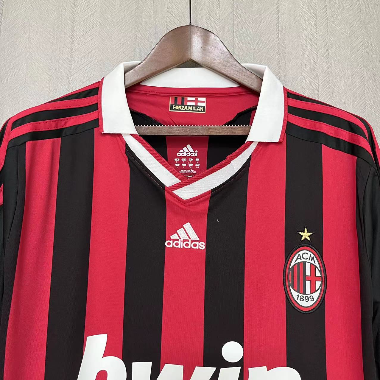 Camisola principal Ac Milan 2009/2010 - Versão adepto - Manga comprida 7