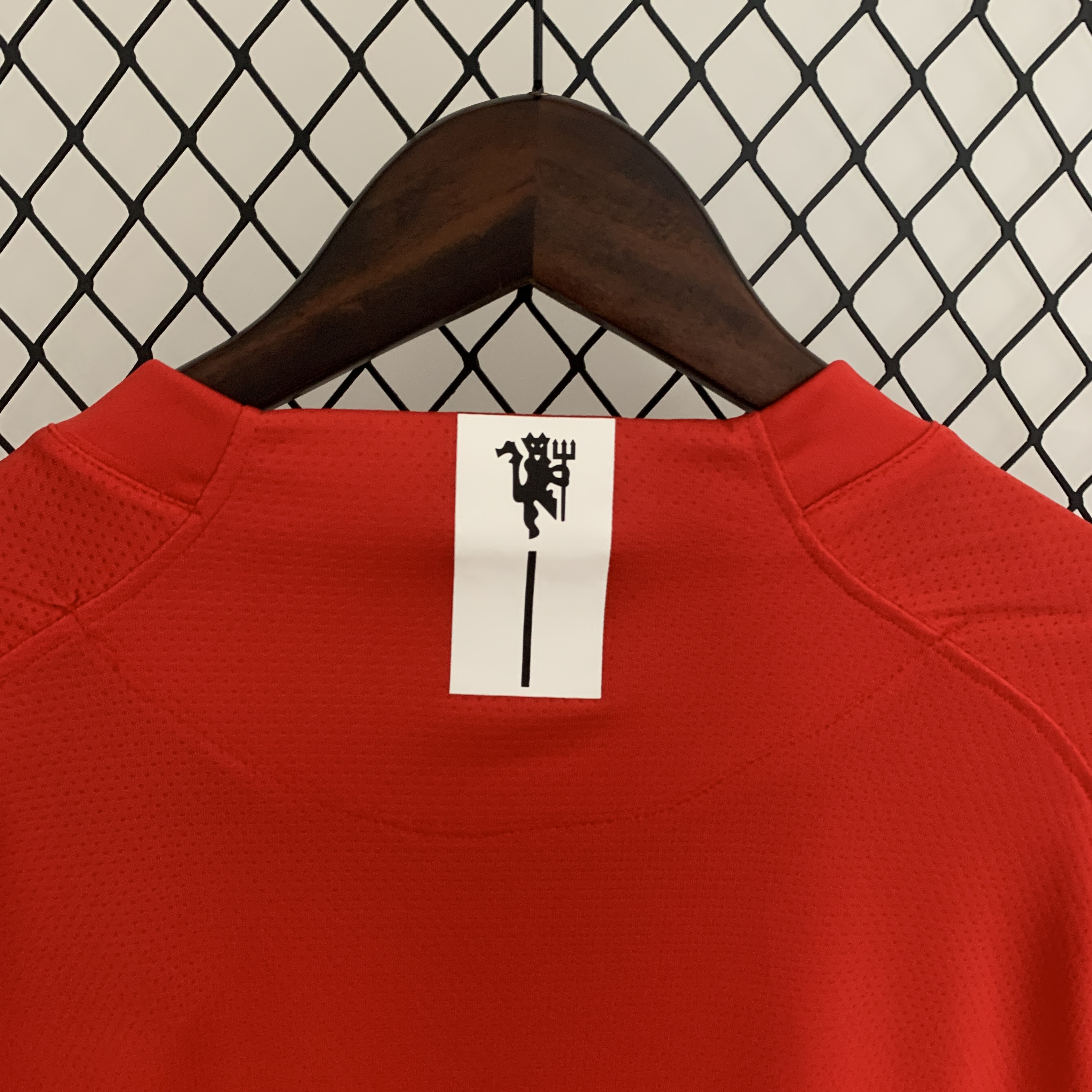 Camisola Principal Manchester United 2007/2008 Edição final da Champions Manga comprida - Versão adepto 6