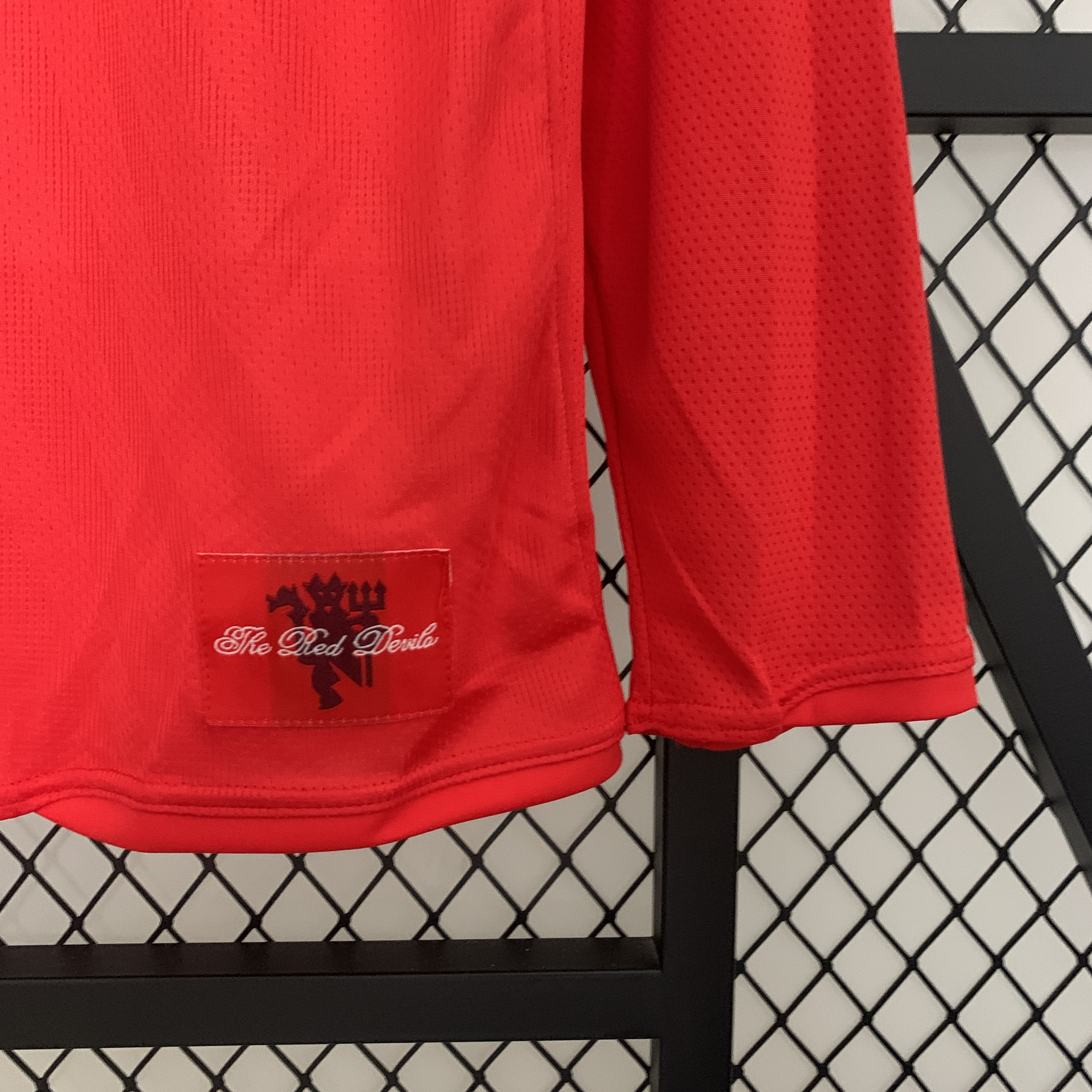 Camisola Principal Manchester United 2007/2008 Edição final da Champions Manga comprida - Versão adepto 9