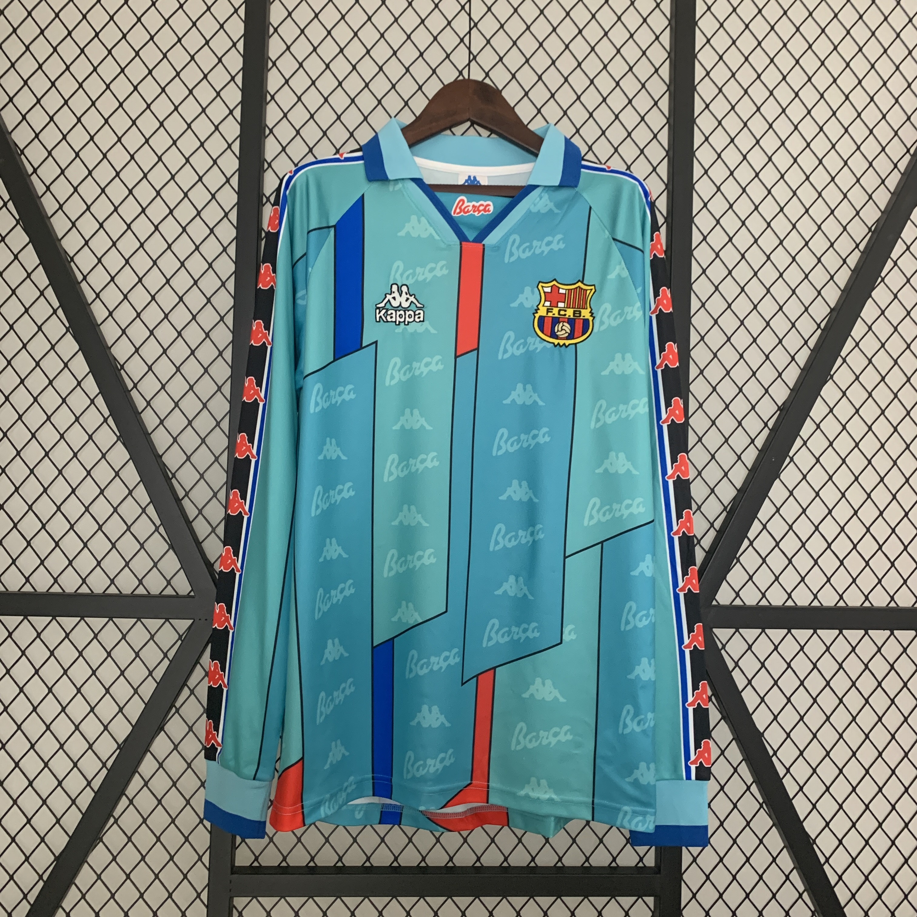 Camisola alternativa Barcelona 1996/1997 Manga comprida - Versão adepto 1