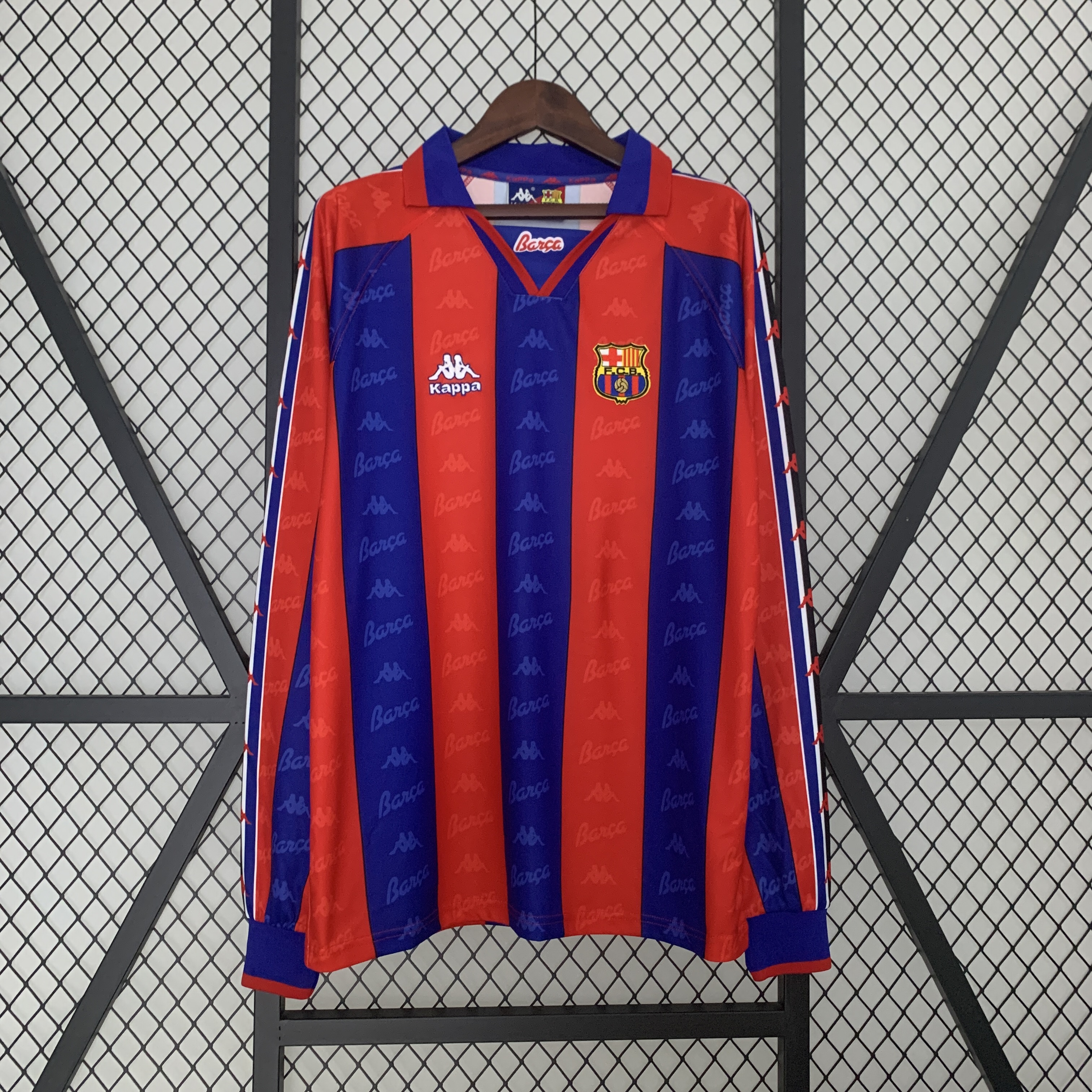Camisola principal Barcelona 1996/1997 Manga comprida - Versão adepto 1