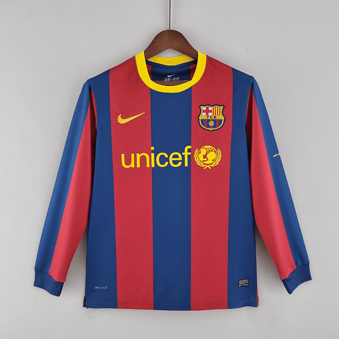 Camisola principal Barcelona 2010/2011 Manga comprida - Versão adepto