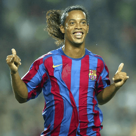 Camisola Principal Barcelona 2005-06 - Ronaldinho 10 - Versão adepto