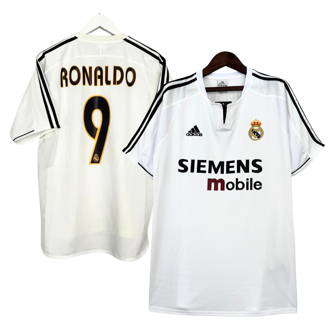 Camisola principal Real Madrid 2003/2004 - Ronaldo 9 - Versão adepto 1