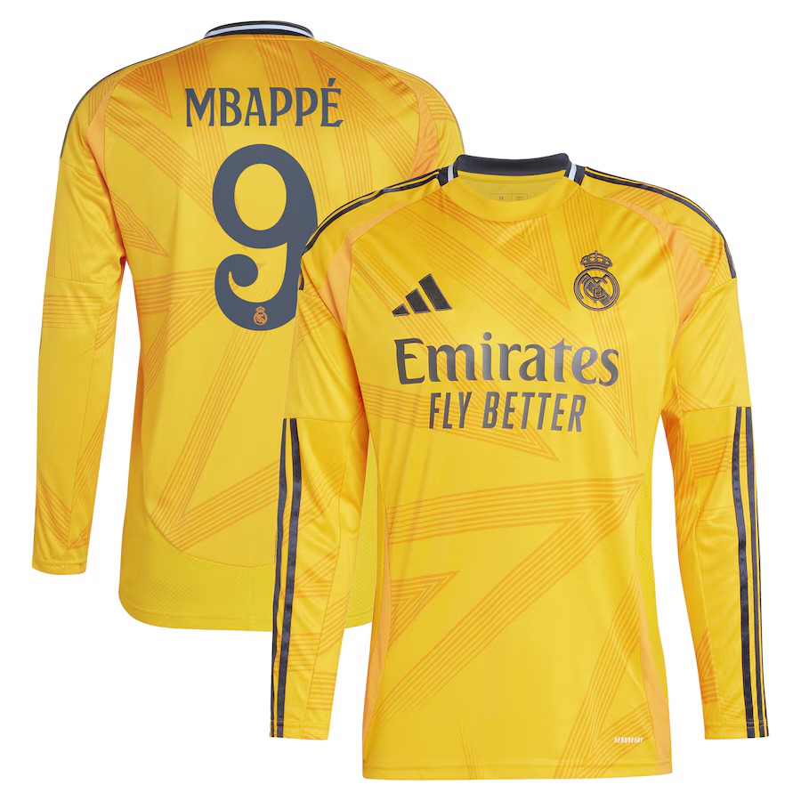 Camisola alternativa Real Madrid 24/25 - Mbappé 9 - Manga comprida 1