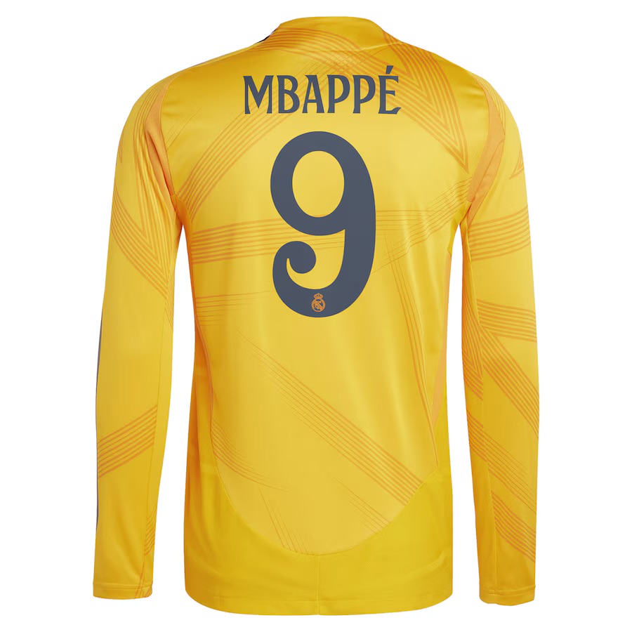 Camisola alternativa Real Madrid 24/25 - Mbappé 9 - Manga comprida 6