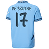 Criança - Camisola principal Man City 24/25 - De Bruyne 17