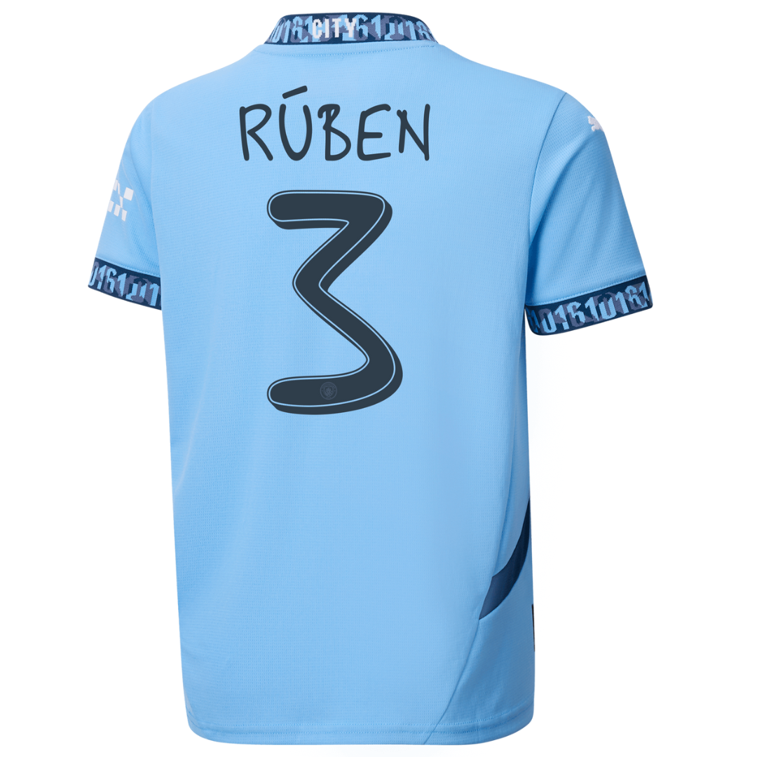 Criança - Camisola principal Man City 24/25 - Rúben 3 4