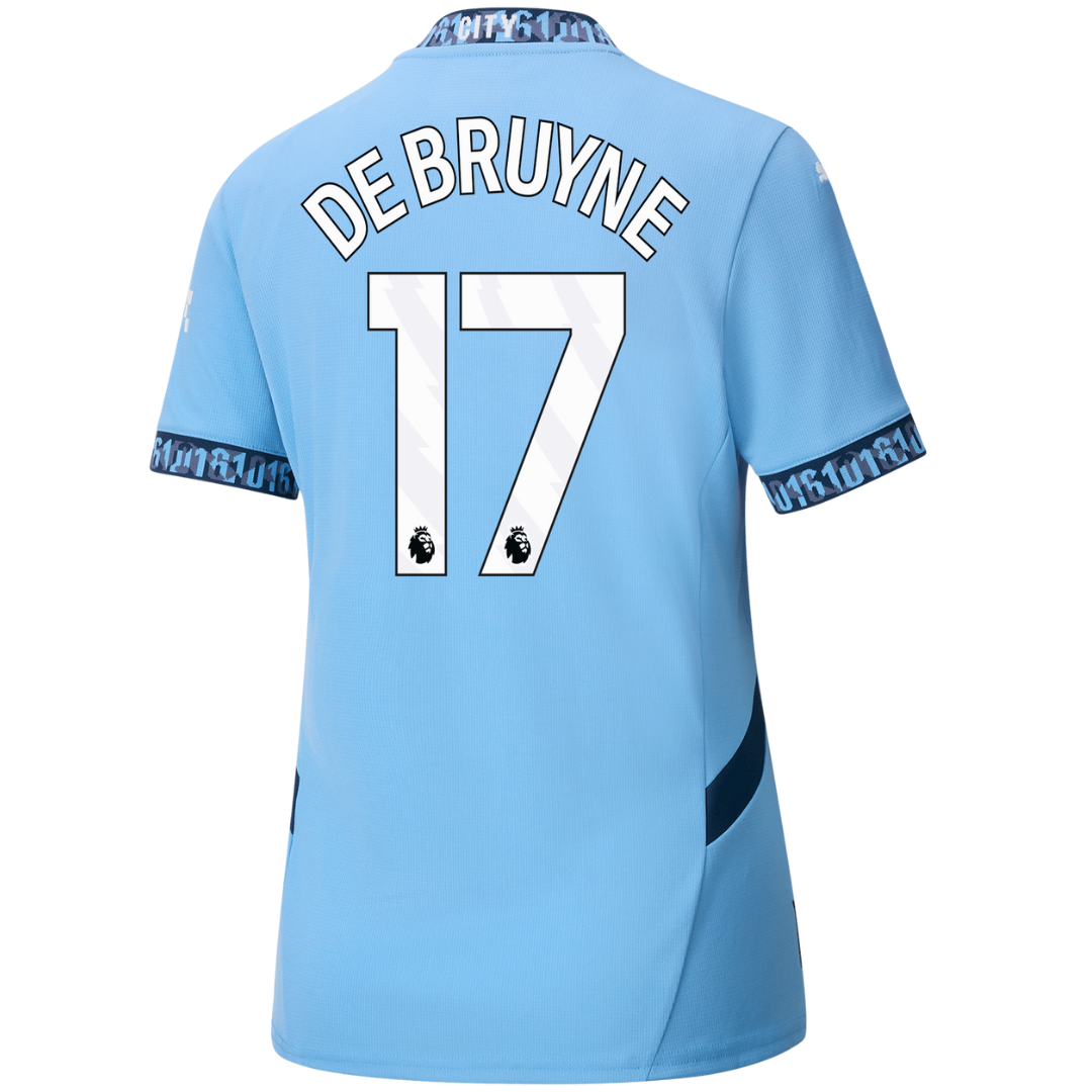 Camisola Principal Man City 24/25 - De Bruyne 17 - Versão feminina 3