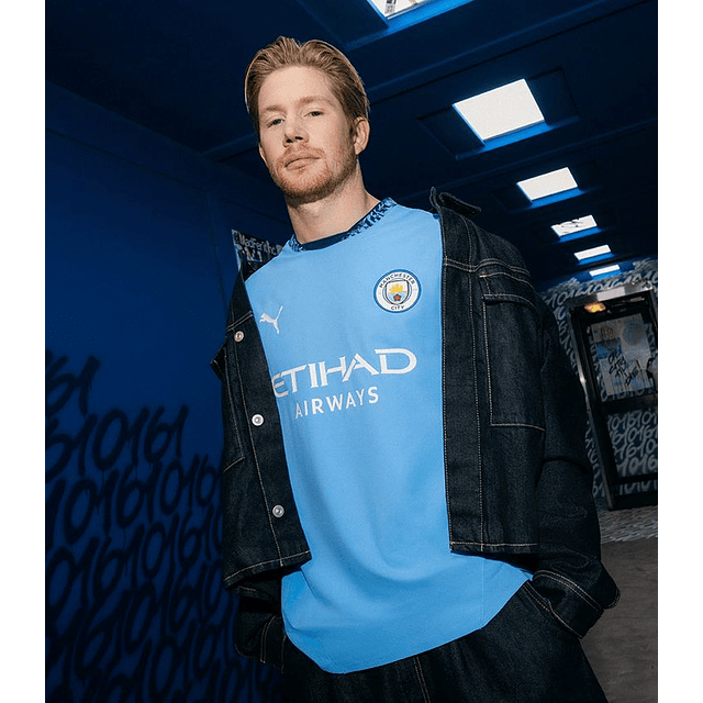 Camisola Principal Man City 24/25 - De Bruyne 17 - Versão feminina