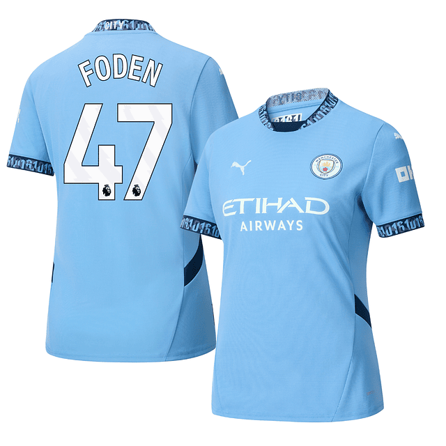 Camisola Principal Man City 24/25 - Foden 47 - Versão feminina