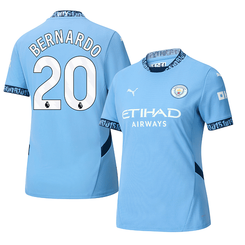 Camisola Principal Man City 24/25 - Bernardo 20 - Versão feminina