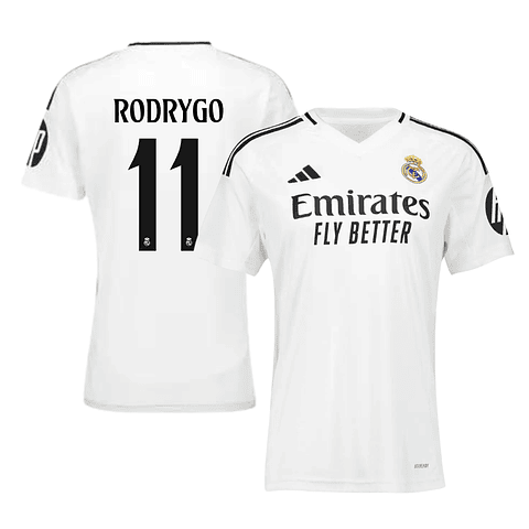 Camisola principal Real Madrid 24/25 - Rodrygo 11 - Versão feminina