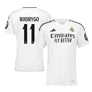 Camisola principal Real Madrid 24/25 - Rodrygo 11 - Versão feminina
