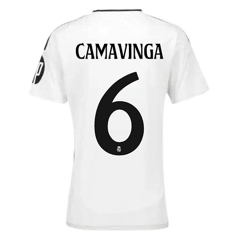 Camisola principal Real Madrid 24/25 - Camavinga 6 - Versão feminina