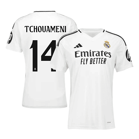 Camisola principal Real Madrid 24/25 - Tchouameni 14 - Versão feminina