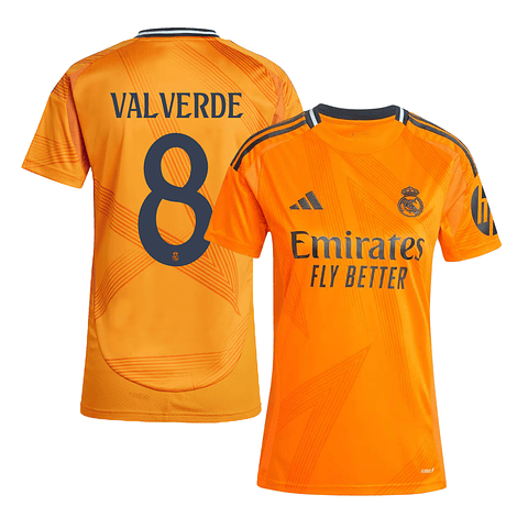 Camisola alternativa Real Madrid 24/25 - Valverde 8 - Versão feminina