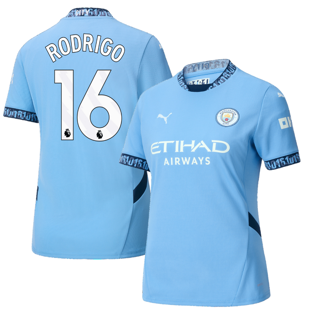 Camisola Principal Man City 24/25 - Rodrigo 16 - Versão feminina 1