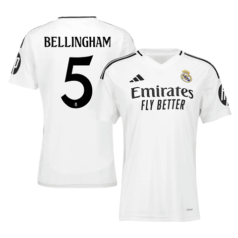 Camisola Principal Real Madrid 24/25 - Bellingham 5 - Versão feminina