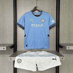 Kit Criança Man City principal 24/25