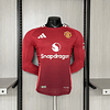 Camisola principal Man Utd 24/25 - Manga comprida - Versão jogador