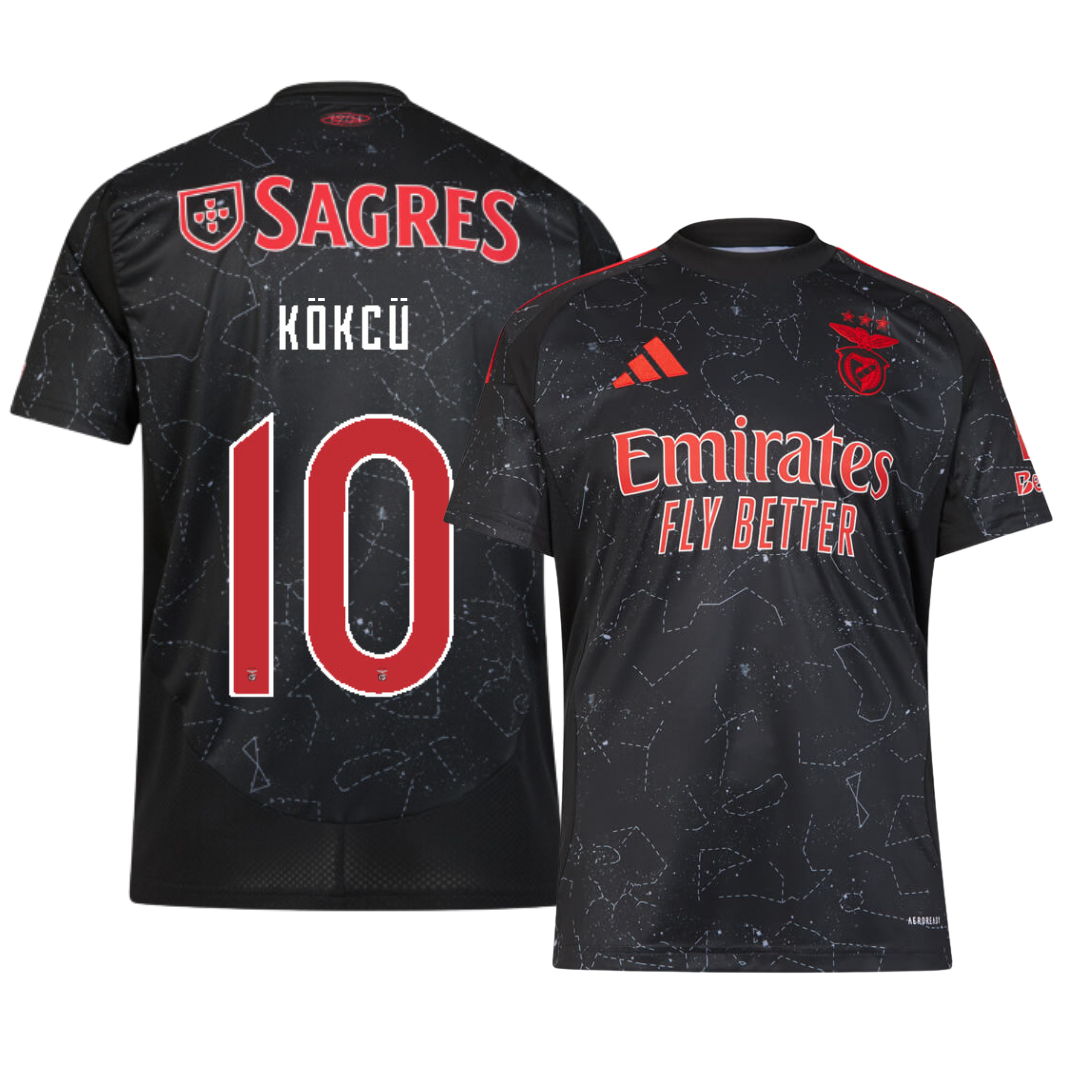 Camisola alternativa SL Benfica 24/25 - Kökçü 10 - Versão adepto 1