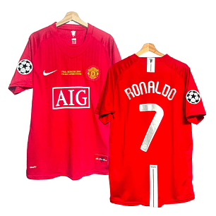 Camisola principal Manchester United 2007/2008 - Ronaldo 7 - Versão adepto