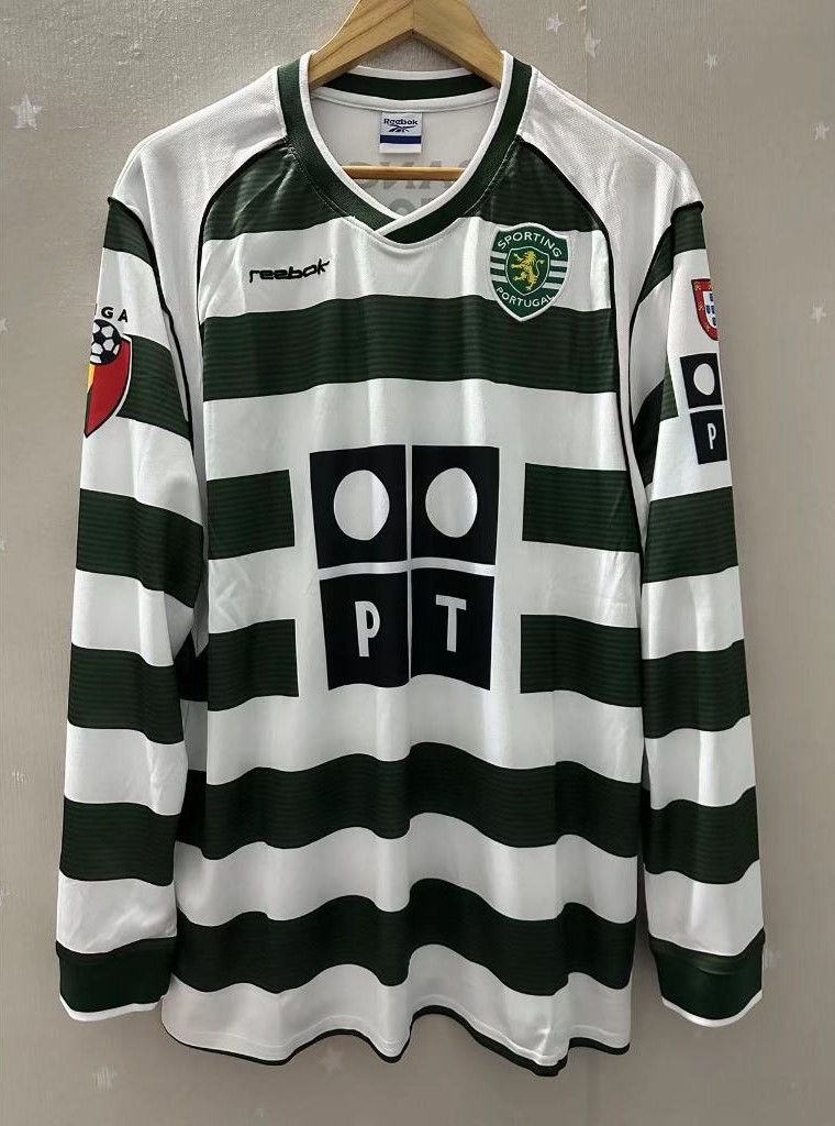 Camisola principal Sporting 2002/2003 - C.Ronaldo 28 - Manga comprida - Versão adepto 3