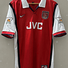 Camisola Principal Arsenal 1998/1999 - Bergkamp 10 - Versão adepto 