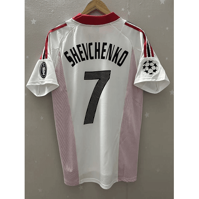 Camisola alternativa AC Milan 2002/2003 - Shevchenko 7 - Versão adepto