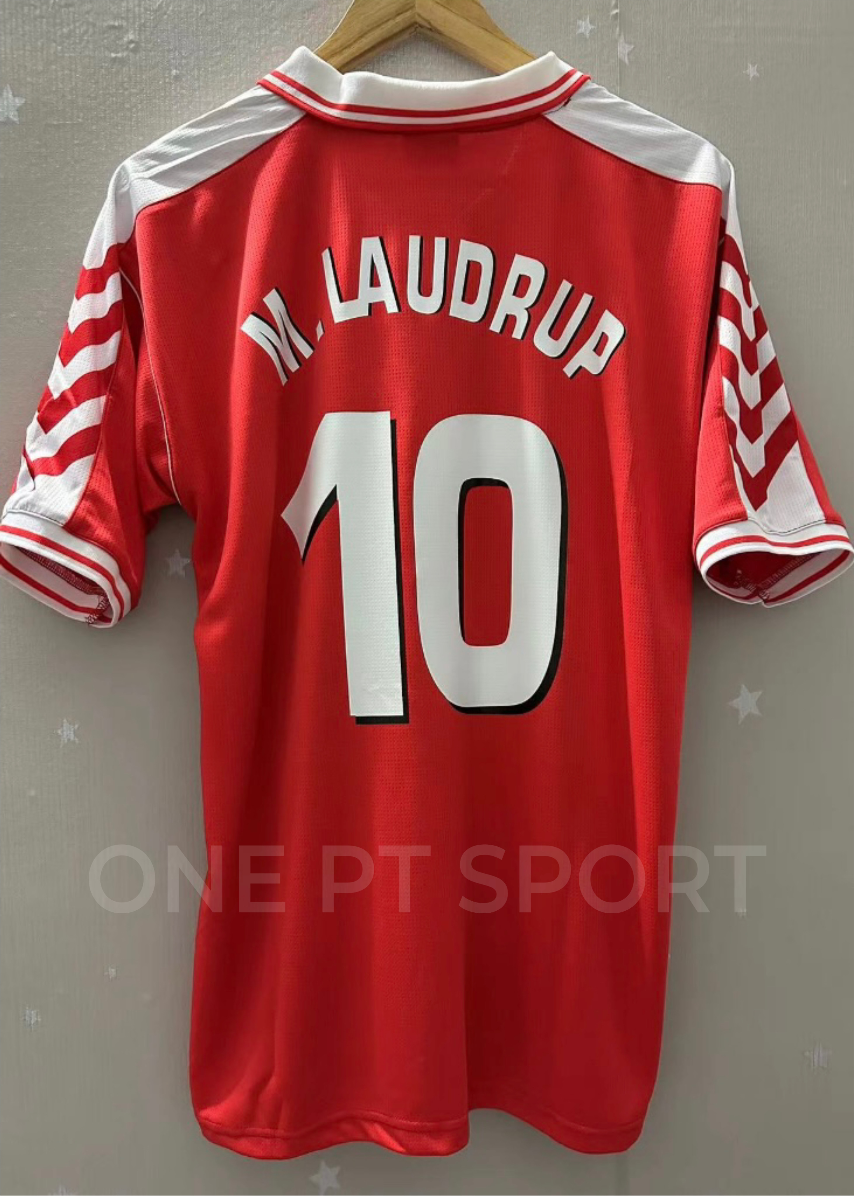 Camisola principal Dinamarca 1998 - M.Laudrup 10 - Versão adepto 1