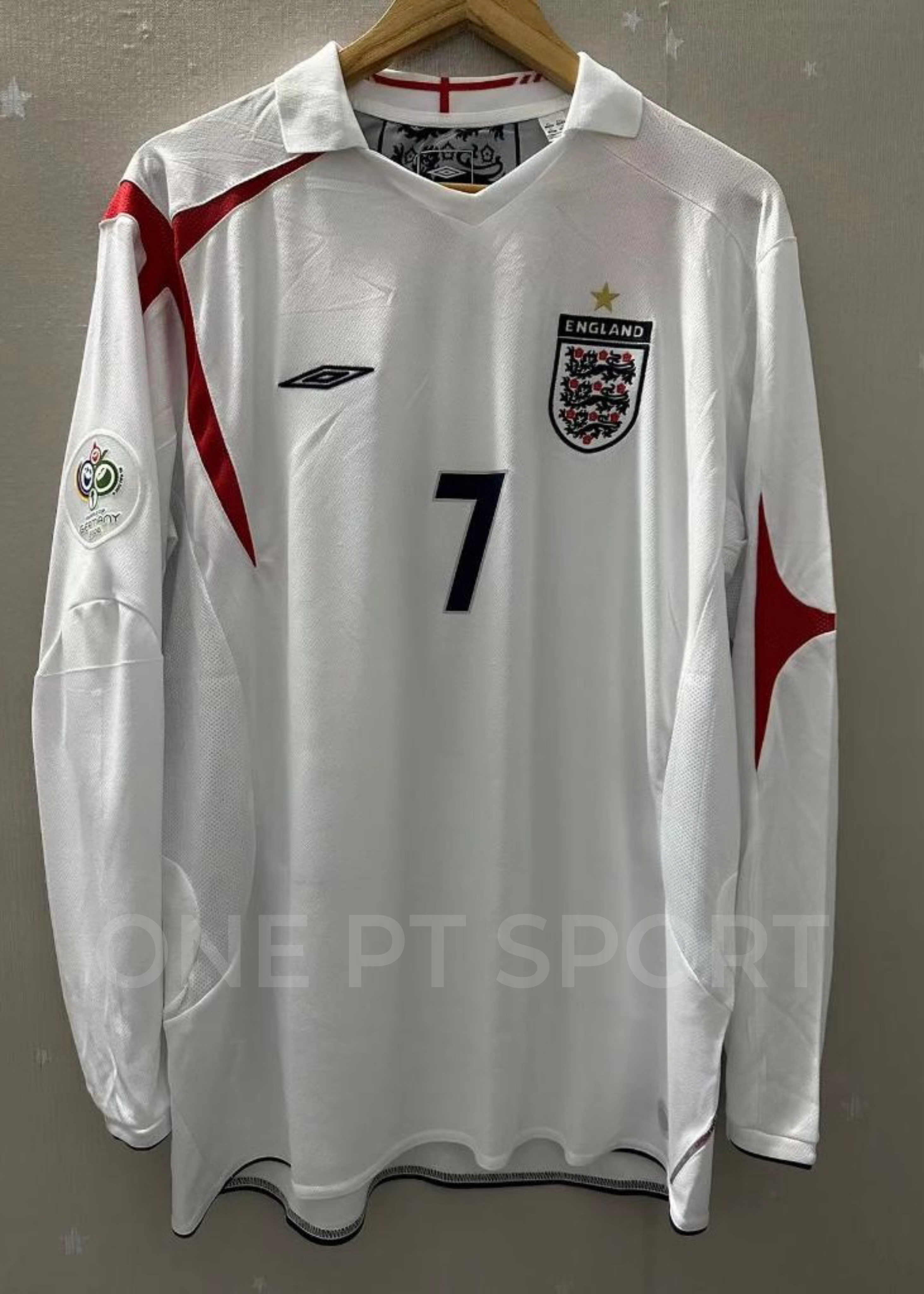 Camisola principal Inglaterra 2006 - Beckham 7 - Versão adepto 3