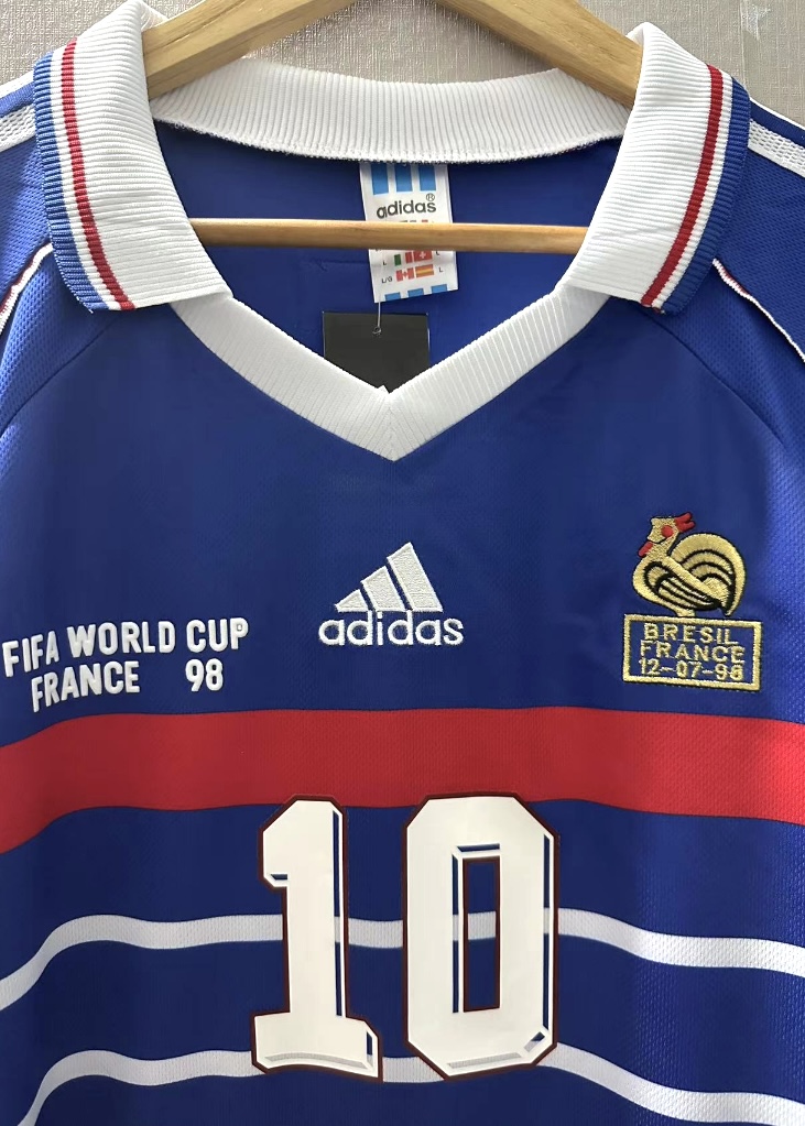 Camisola Principal França 1998 - Zidane 10 - Versão adepto 4