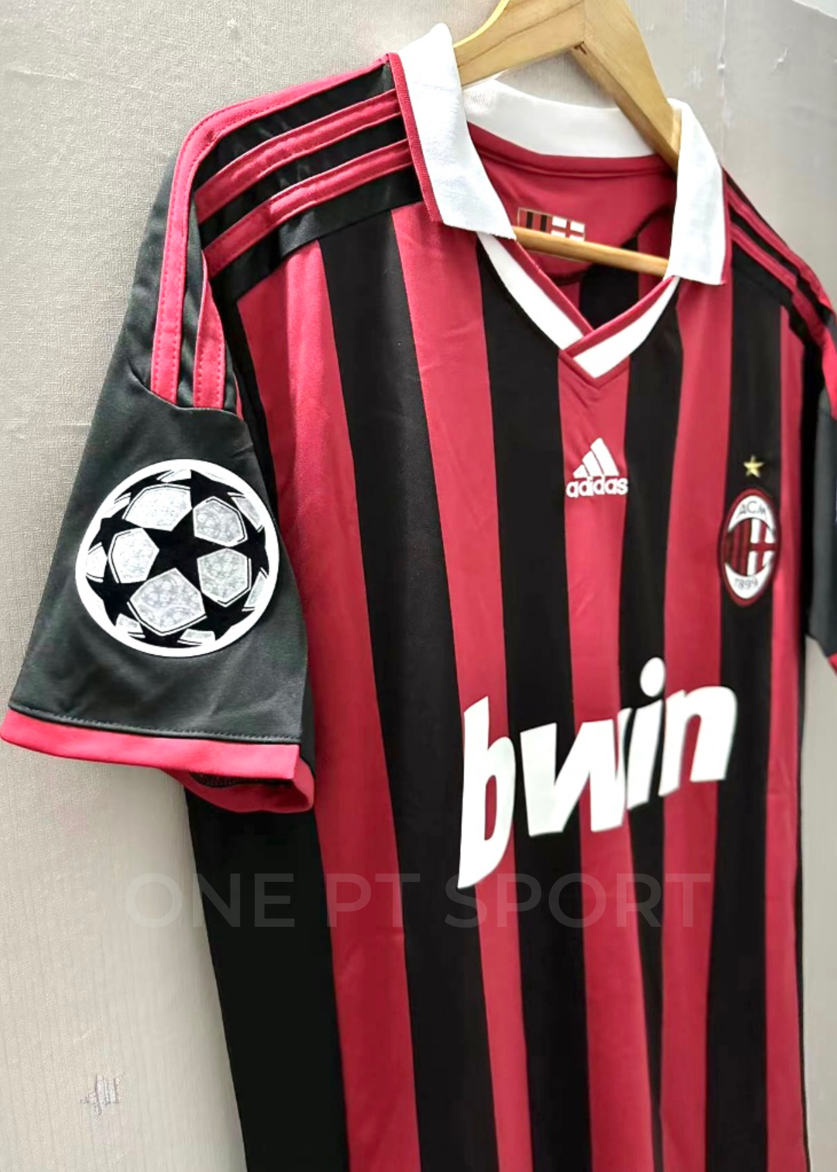 Camisola Principal AC Milan 2009-10 - Ronaldinho 80 - Versão adepto 4