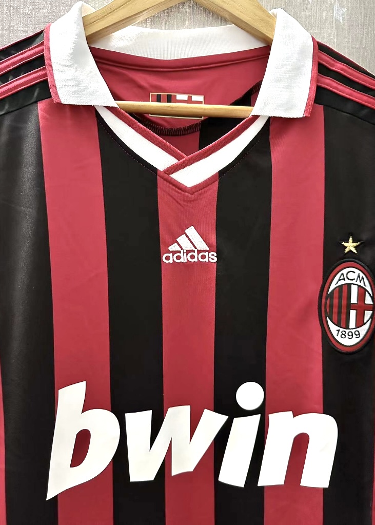 Camisola Principal AC Milan 2009-10 - Ronaldinho 80 - Versão adepto 5