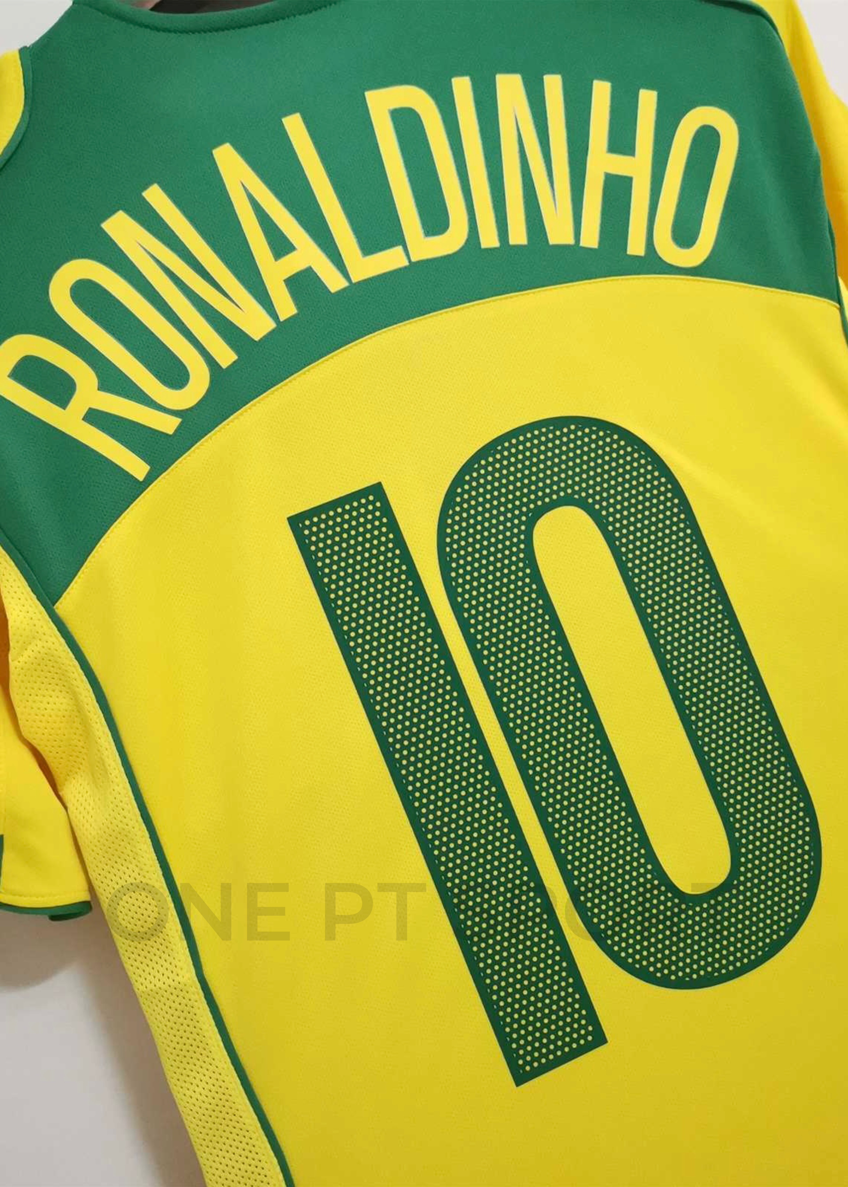Camisola principal Brasil 2004 - Ronaldinho 10 - Versão adepto 5