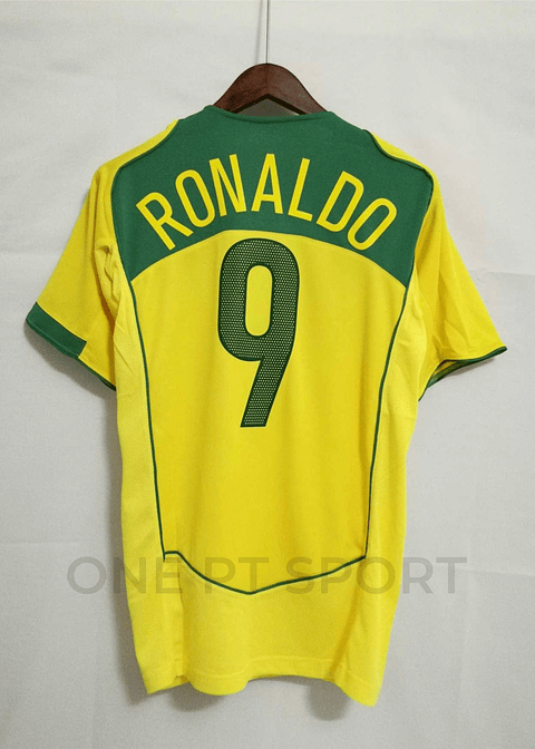 Camisola principal Brasil 2004 - Ronaldo 9 - Versão adepto