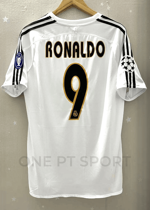 Camisola principal Real Madrid 2003/2004 - Ronaldo 9 - Versão adepto