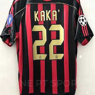 Camisola Principal Ac Milan 2006/2007 - Kaka 22 - Versão adepto