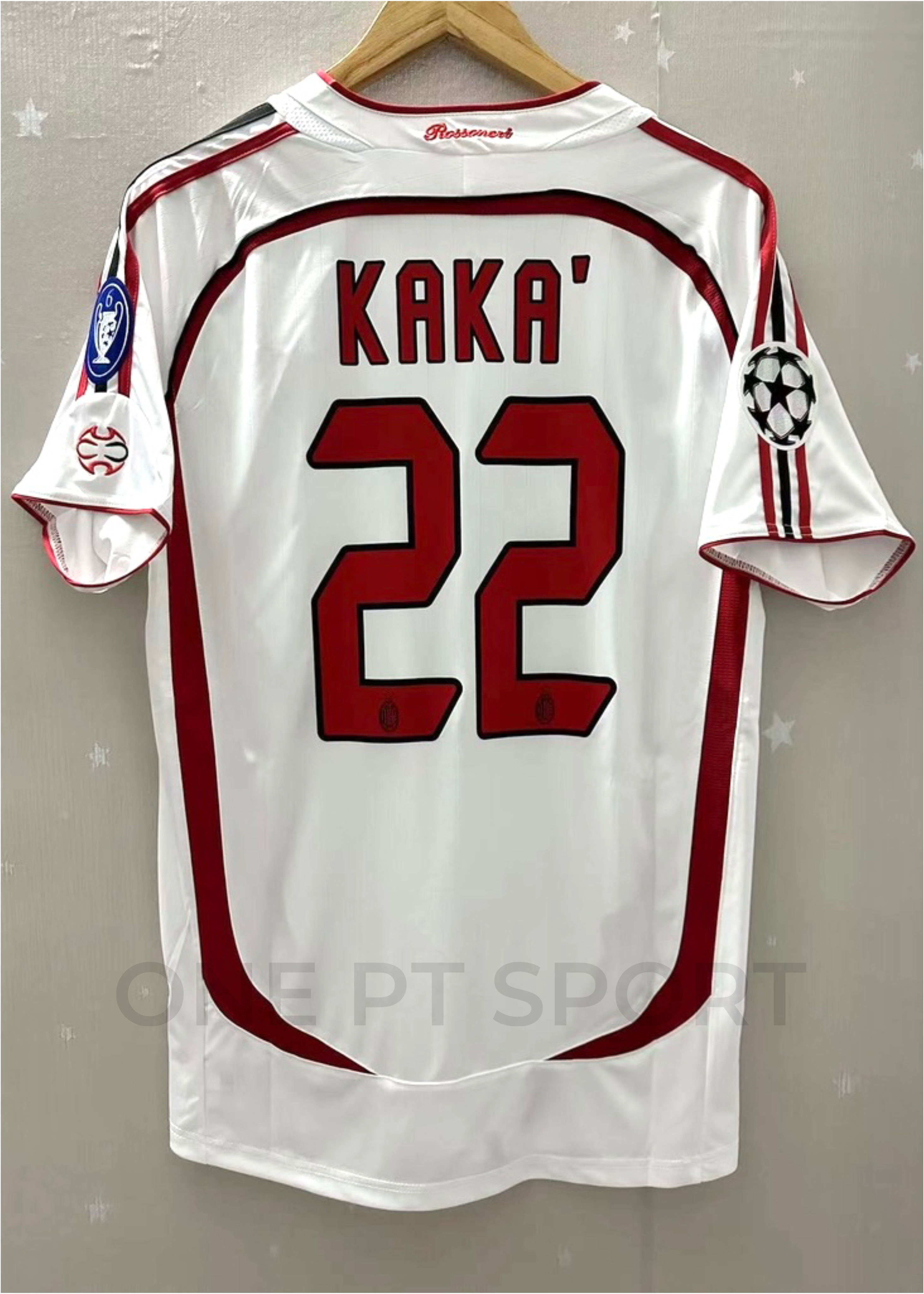 Camisola alternativa Ac Milan 2006/2007 - Kaka 22 - Versão adepto 1