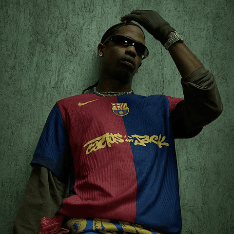 Camisola Principal Barcelona X Travis Scott 24/25 - Versão Adepto
