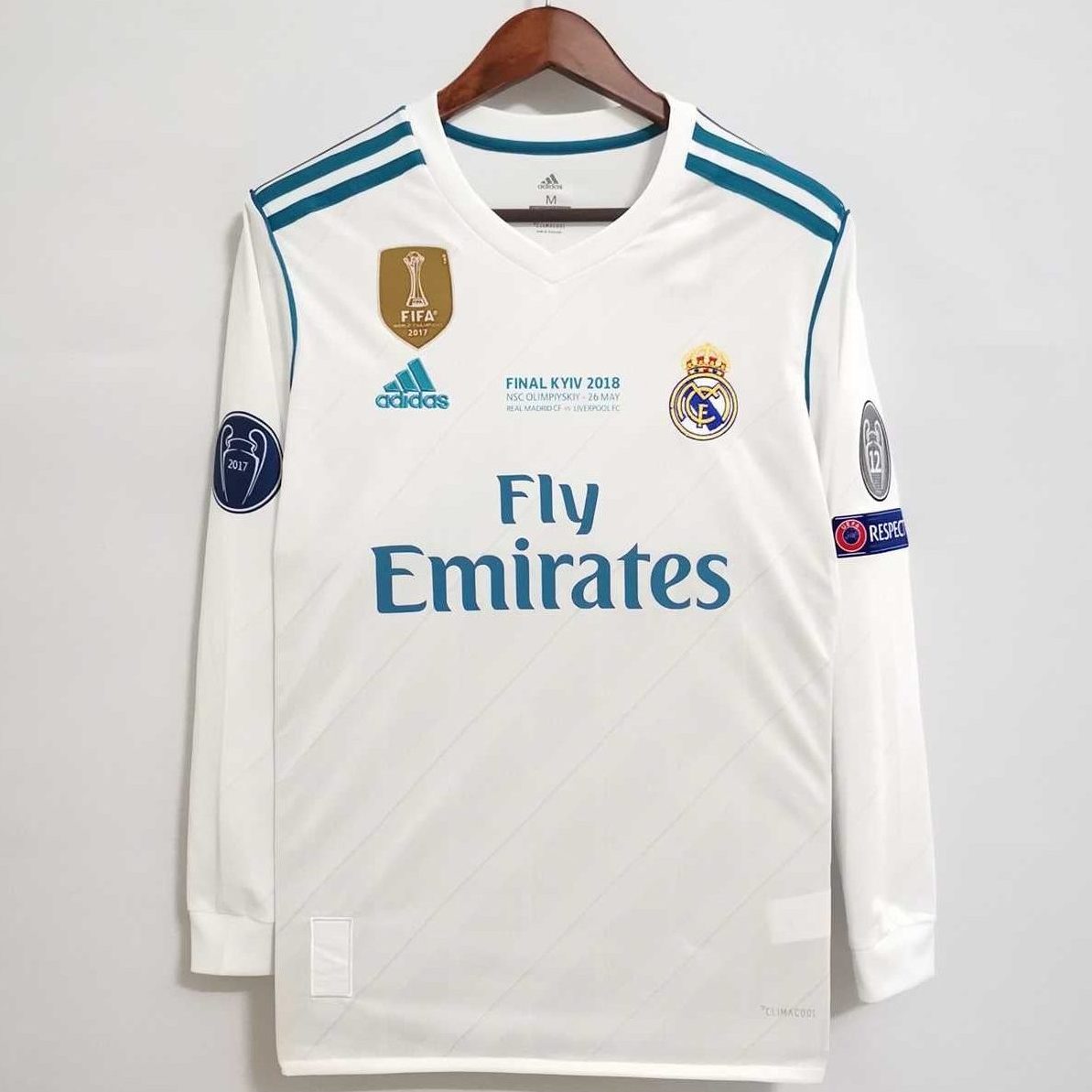 Camisola principal Real Madrid 2017/2018 Manga comprida - Versão adepto 12