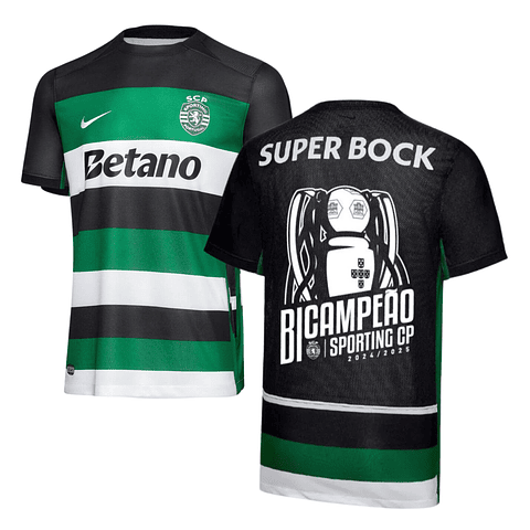 Camisola Bicampeão Nacional Sporting CP 24/25 - Versão adepto