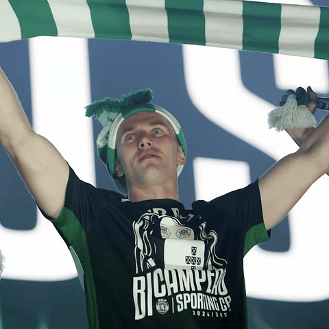 Camisola Bicampeão Nacional Sporting CP 24/25 - Versão adepto