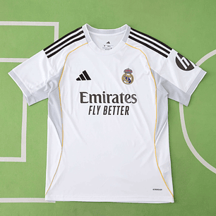 Camisola Principal Real Madrid 25/26 - Versão Adepto