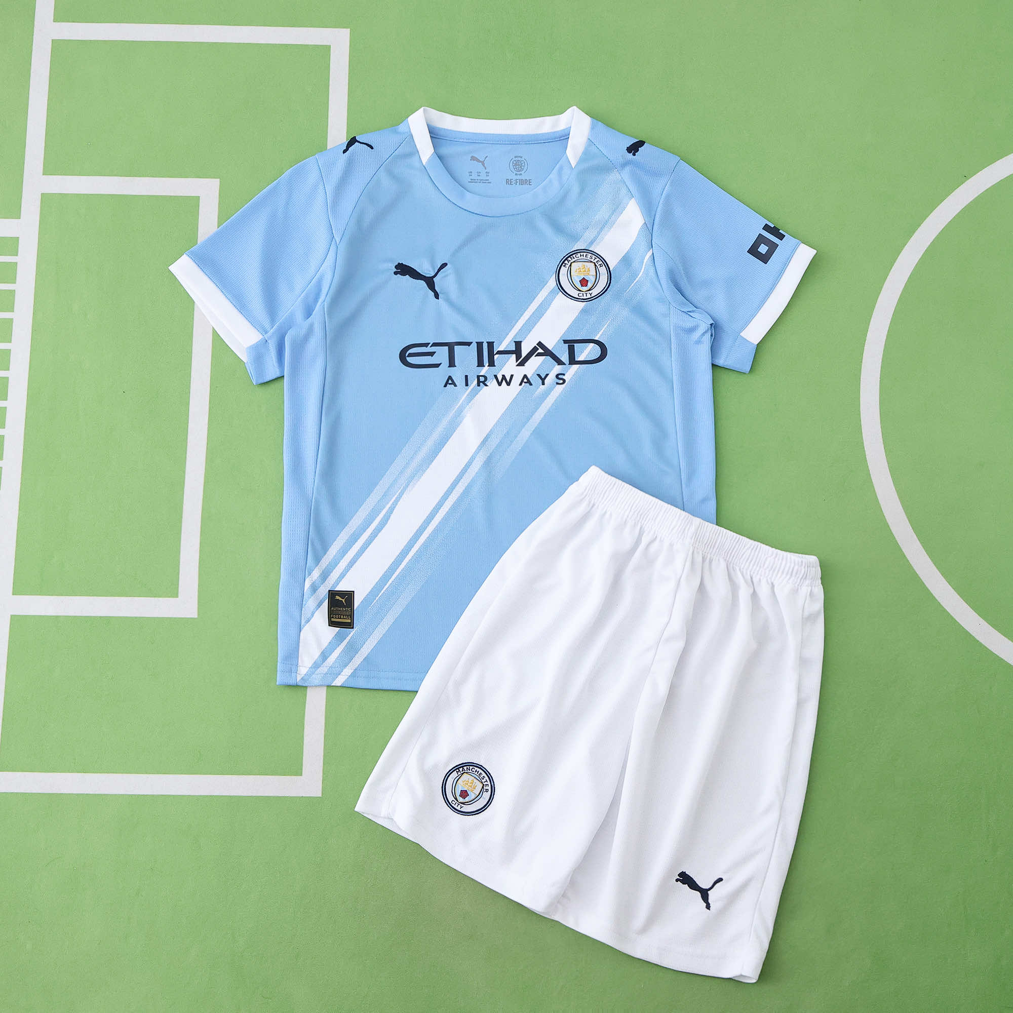 Kit Criança Man City principal 25/26 1